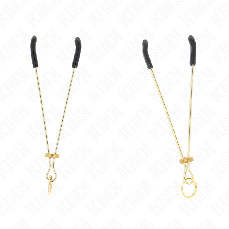 Kink – Dünne Nippelklemmen Gold 7 Cm