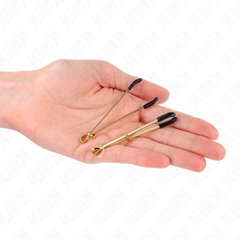 Kink – Dünne Nippelklemmen Gold 7 Cm
