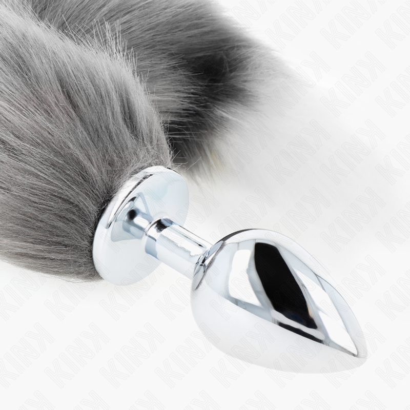 Kink – Anal Plug Grösse L 10 x 4 Cm mit Kunststoffschwanz 40 Cm Gra...