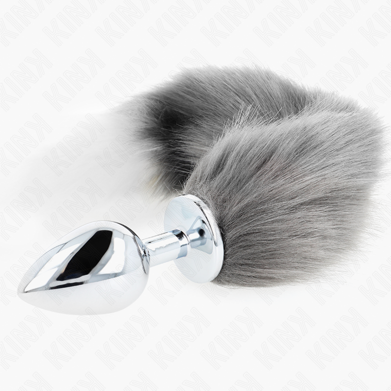 Kink – Anal Plug Grösse L 10 x 4 Cm mit Kunststoffschwanz 40 Cm Gra...