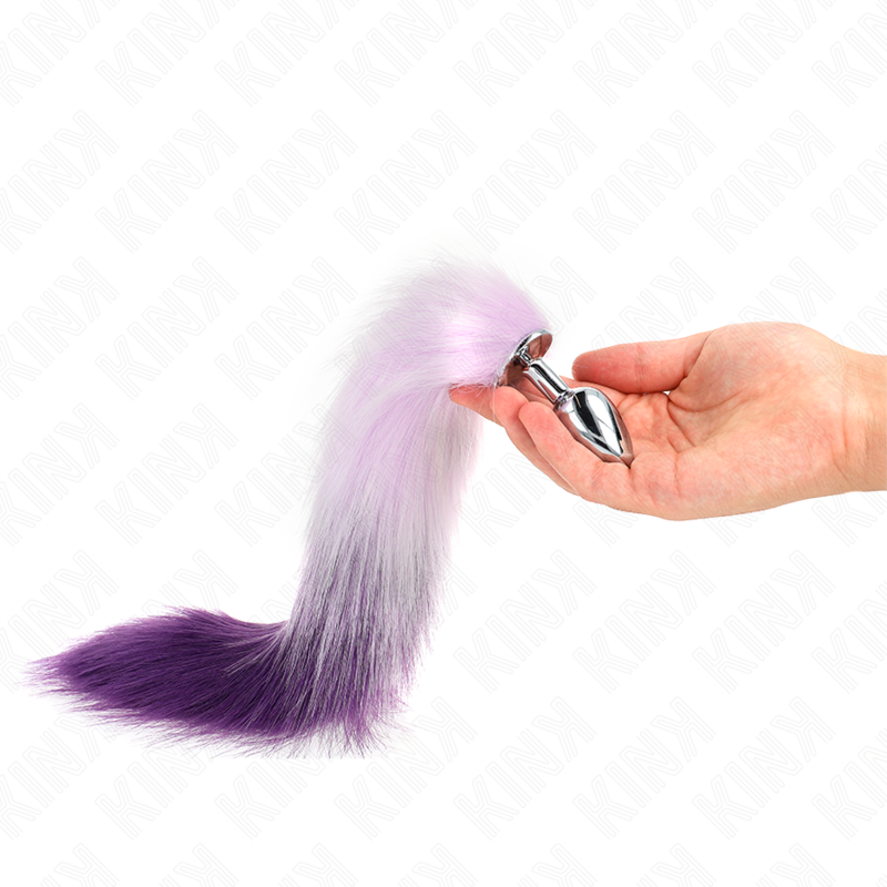 Kink – Anal Plug Grösse S 7 x 3 Cm mit Kunststoffschwanz 40 Cm Lila
