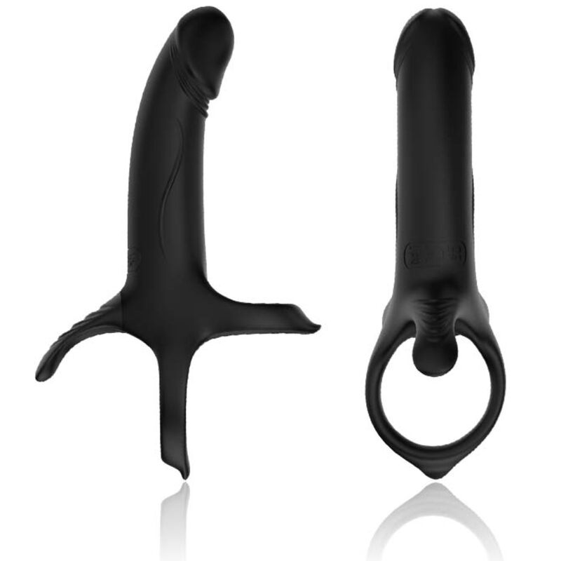 Armony Dildo mit Ring & Vibrator Schwarz