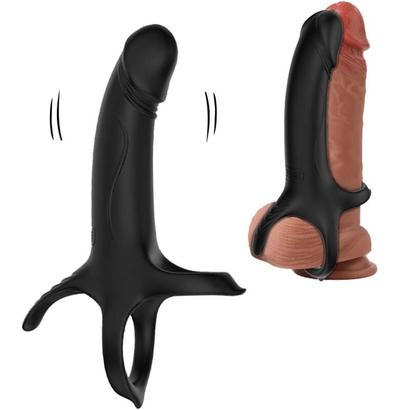 Armony Dildo mit Ring & Vibrator Schwarz
