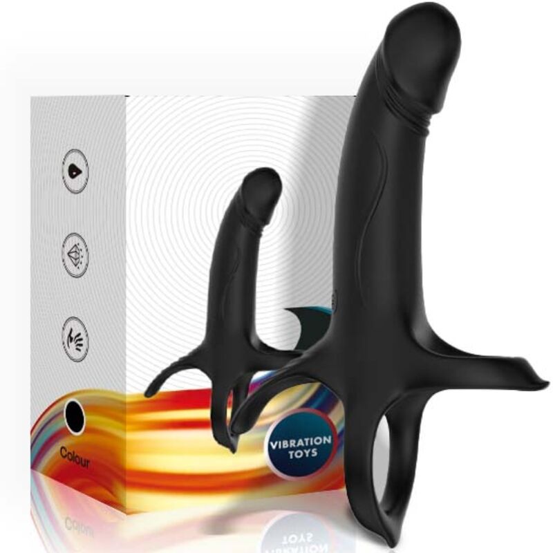 Armony Dildo mit Ring & Vibrator Schwarz