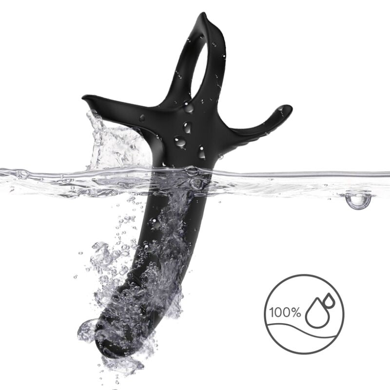 Armony Dildo mit Ring & Vibrator Schwarz