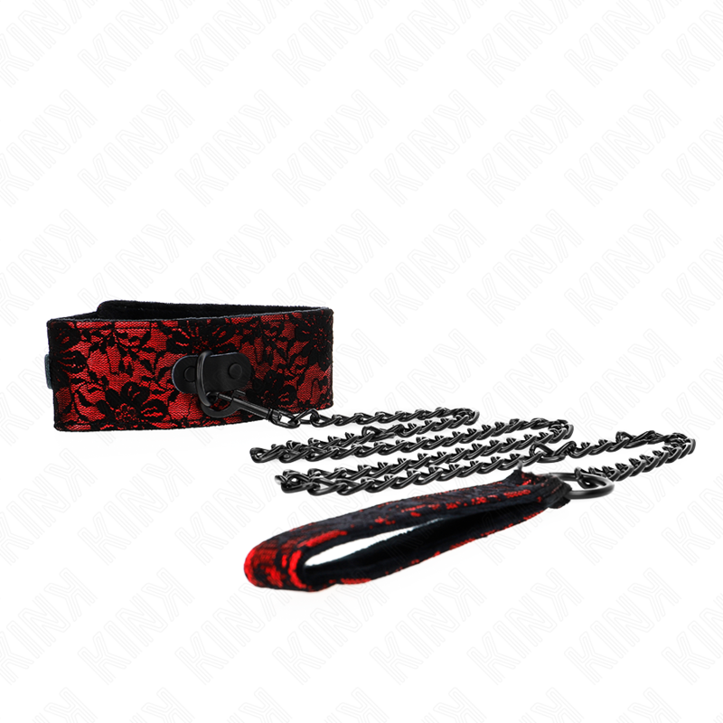 Kink – Spitzenkette mit Gürtel mit Echtledergürtel 105 Cm / 44 x 5,...