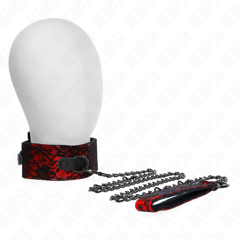 Kink – Spitzenkette mit Gürtel mit Echtledergürtel 105 Cm / 44 x 5,...