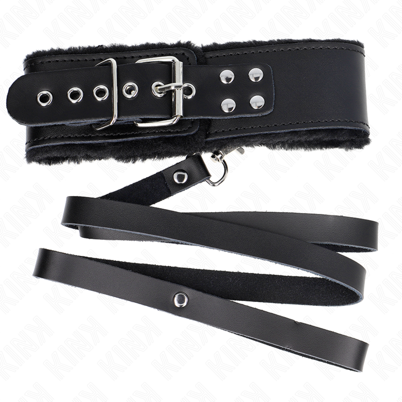 Kink – Halskette mit Gürtel 116 Cm mit Schwarzem Lederband Verstell...