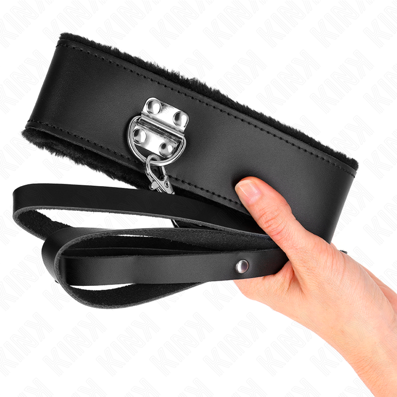 Kink – Halskette mit Gürtel 116 Cm mit Schwarzem Lederband Verstell...
