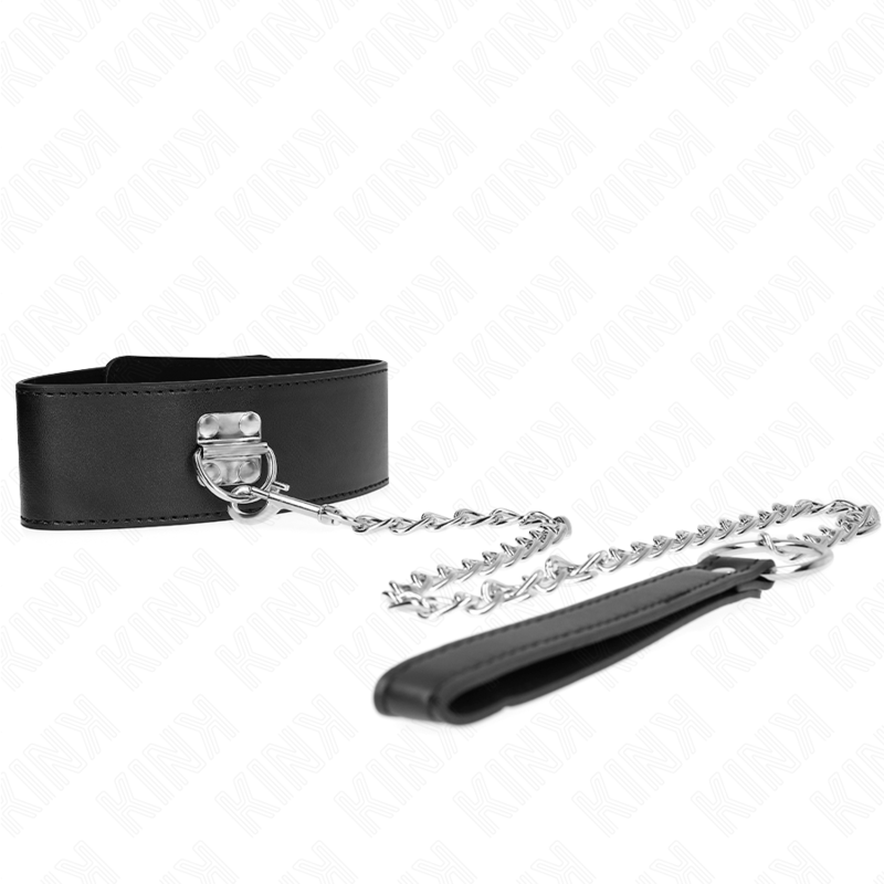 Kink – Halskette mit Gürtel 65 Cm mit Breitem Schwarzen Riemen Vers...