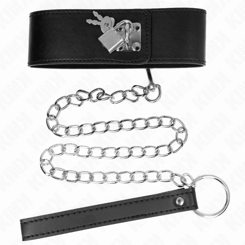 Kink – Halskette mit Gürtel 65 Cm mit Breitem Schwarzen Riemen Vers...