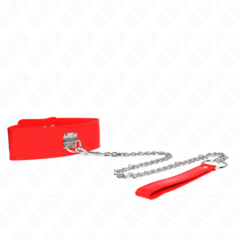 Kink – Halskette mit Gürtel 65 Cm mit Breitem Roten Band Verstellba...