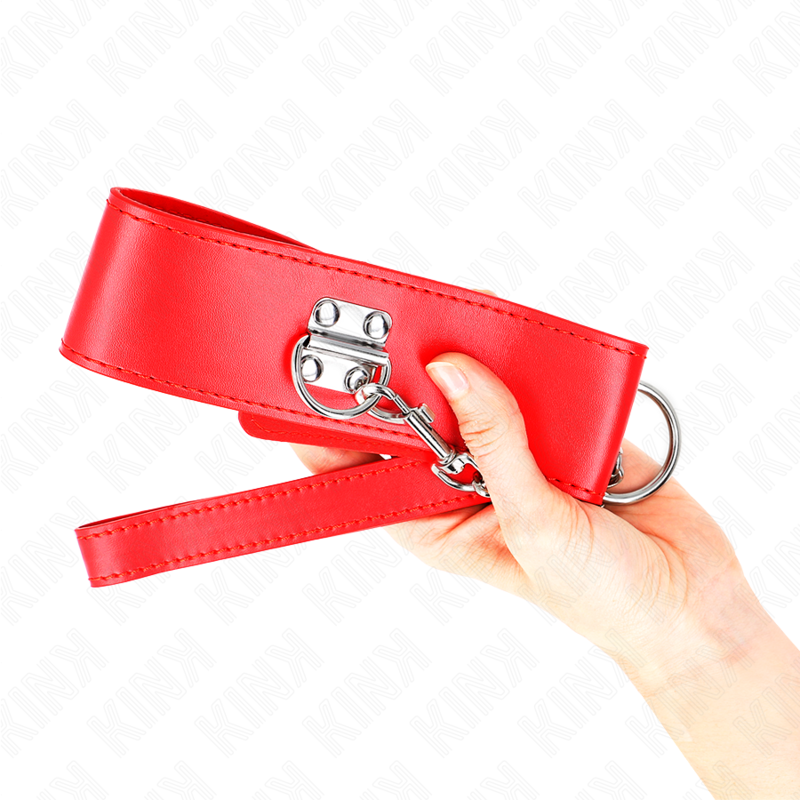 Kink – Halskette mit Gürtel 65 Cm mit Breitem Roten Band Verstellba...
