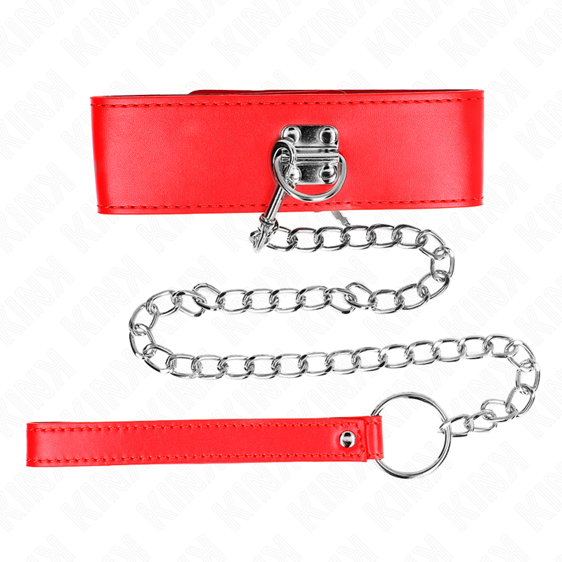Kink – Halskette mit Gürtel 65 Cm mit Breitem Roten Band Verstellba...