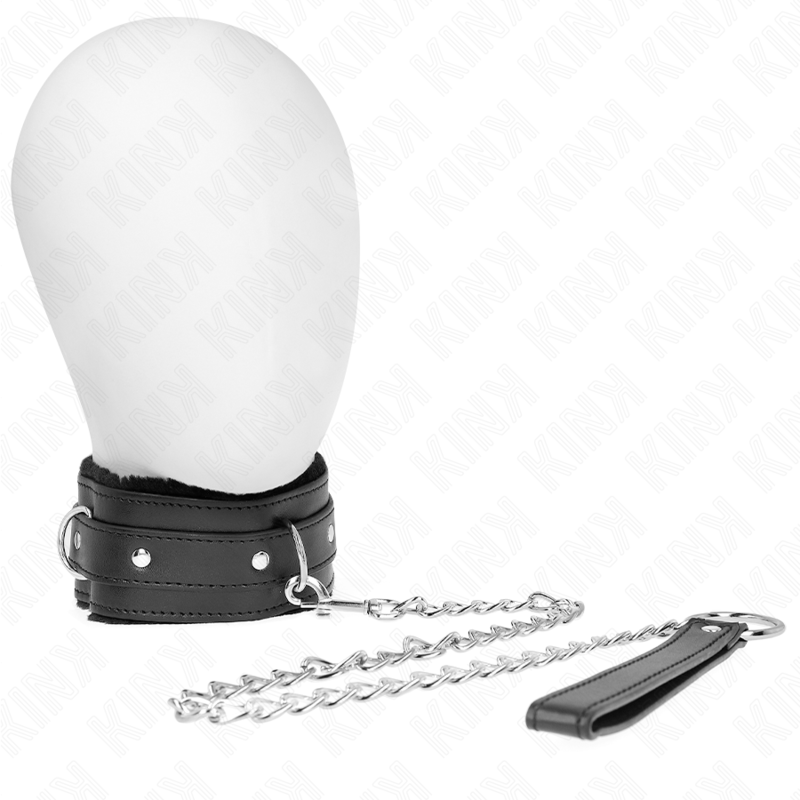 Kink – Halsband mit Leine 65 Cm mit Einschränkungen Schwarz 36-42 C...