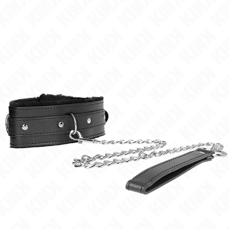 Kink – Halsband mit Leine 65 Cm mit Einschränkungen Schwarz 36-42 C...