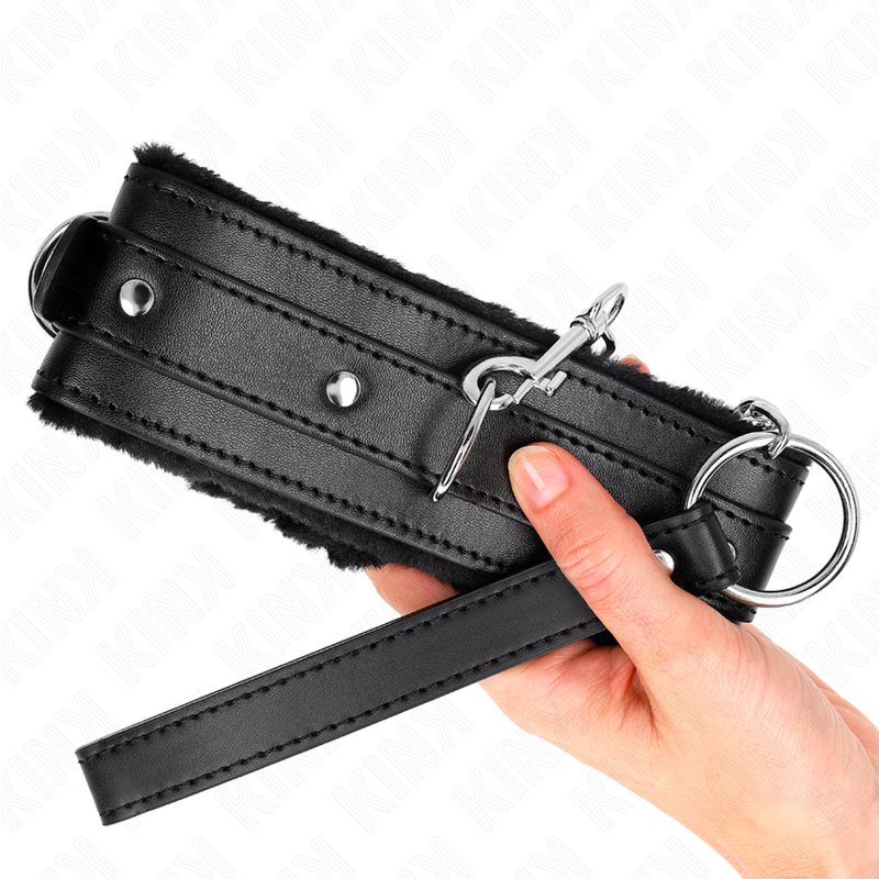 Kink – Halsband mit Leine 65 Cm mit Einschränkungen Schwarz 36-42 C...