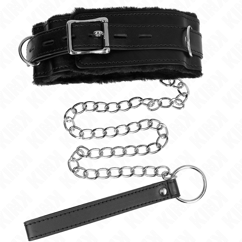 Kink – Halsband mit Leine 65 Cm mit Einschränkungen Schwarz 36-42 C...