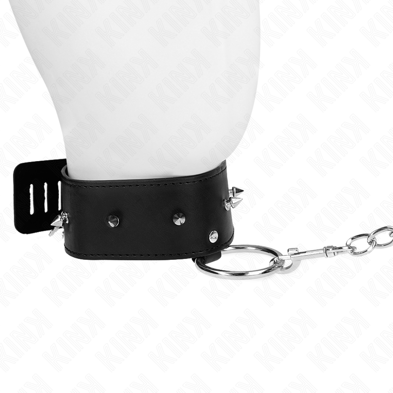 Kink – Halskette 65 Cm mit Leine mit Silbernen Nieten Modell 2 Vers...