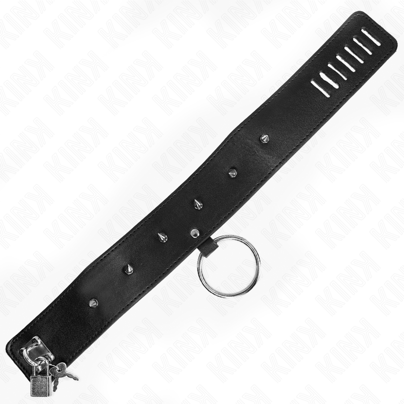 Kink – Halskette 65 Cm mit Leine mit Silbernen Nieten Modell 2 Vers...