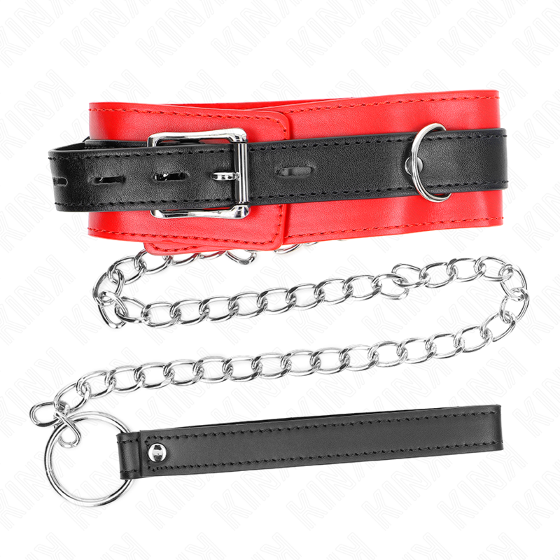 Kink – Halsband mit Gürtel 65 Cm mit Riemen Rot 54 x 4,5 Cm
