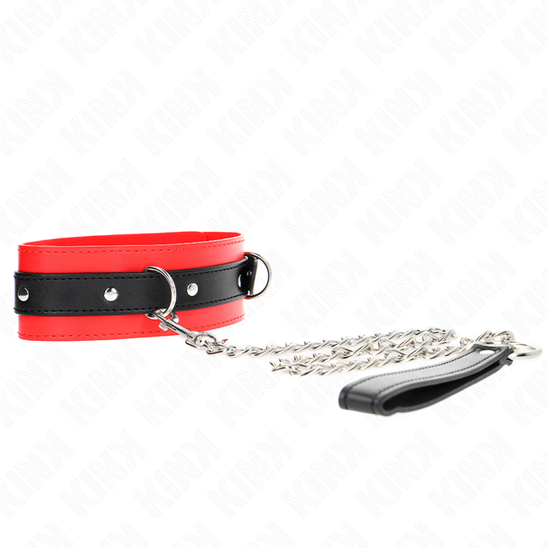 Kink – Halsband mit Gürtel 65 Cm mit Riemen Rot 54 x 4,5 Cm