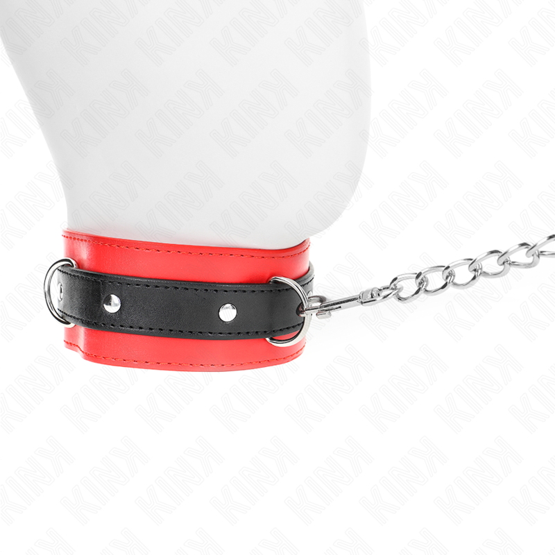 Kink – Halsband mit Gürtel 65 Cm mit Riemen Rot 54 x 4,5 Cm
