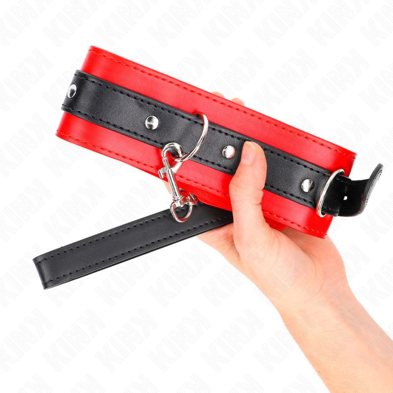 Kink – Halsband mit Gürtel 65 Cm mit Riemen Rot 54 x 4,5 Cm