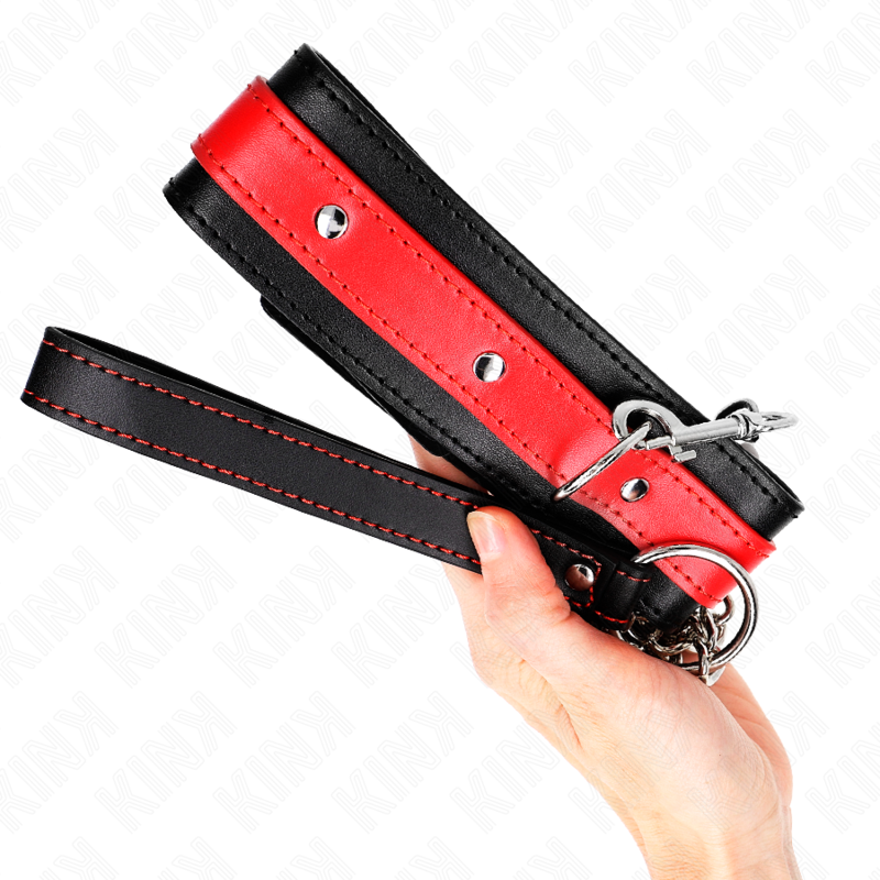 Kink – Halskette mit Rotem Band 65 Cm Verstellbar 36-43 Cm x 5 Cm