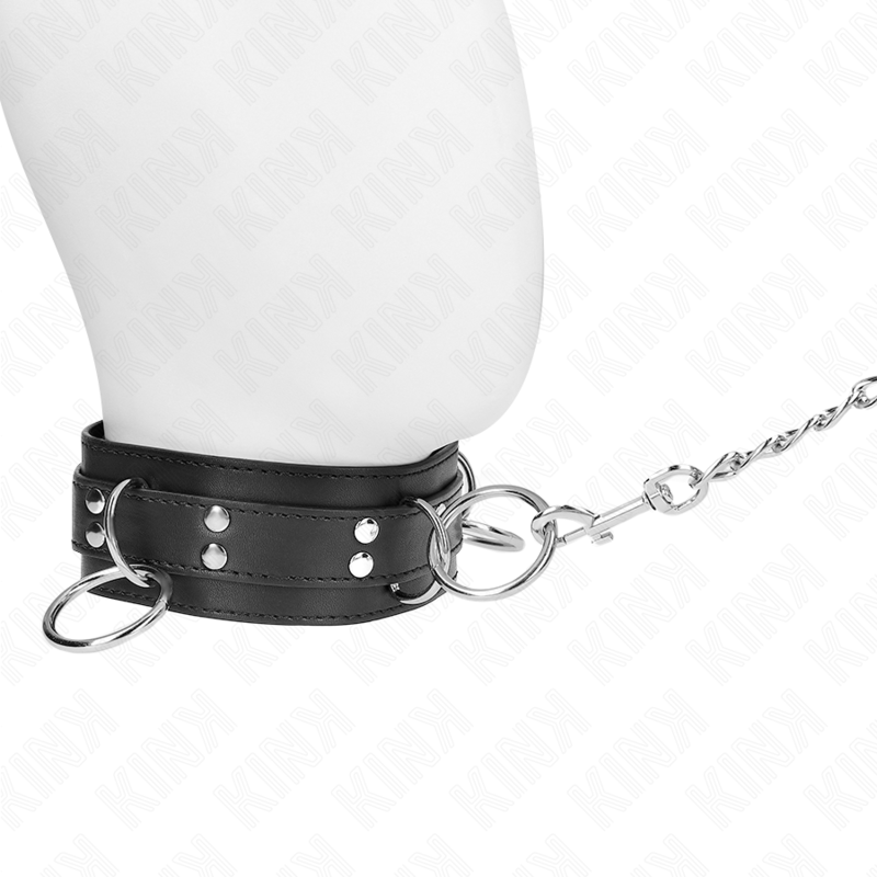 Kink – 3-Ring-Sklaverei-Halskette mit Band 80 Cm 53 x 5 Cm
