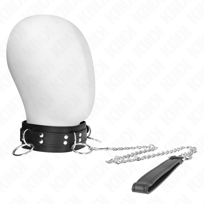 Kink – 3-Ring-Sklaverei-Halskette mit Band 80 Cm 53 x 5 Cm