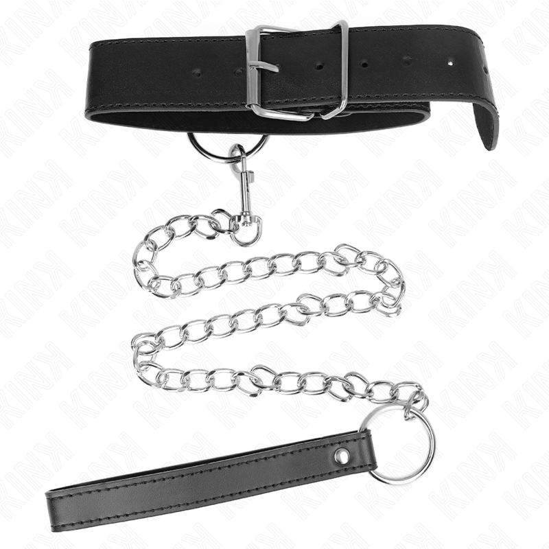 Kink – Basismodell Halsband mit Leine Modell 4 Verstellbar 36-43 Cm