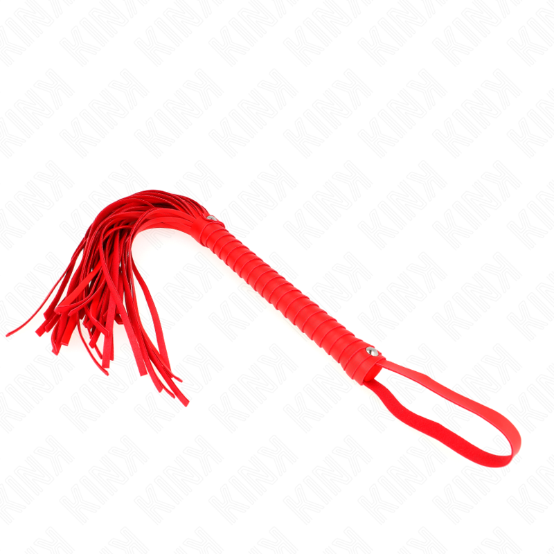 Kink – Peitsche mit Rotem Strukturiertem Griff 48,5 Cm