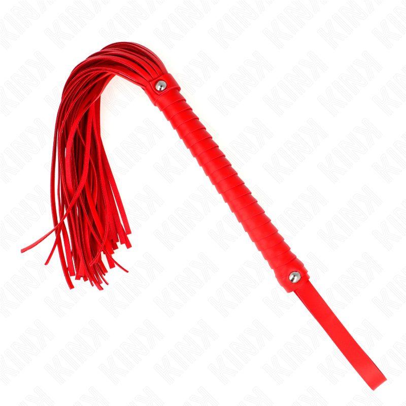 Kink – Peitsche mit Rotem Strukturiertem Griff 48,5 Cm