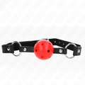 Kink – Hohl, Hart, Roter Ball, 4,5 Cm, Gag, Modell 1, 63,5 x 2 Cm