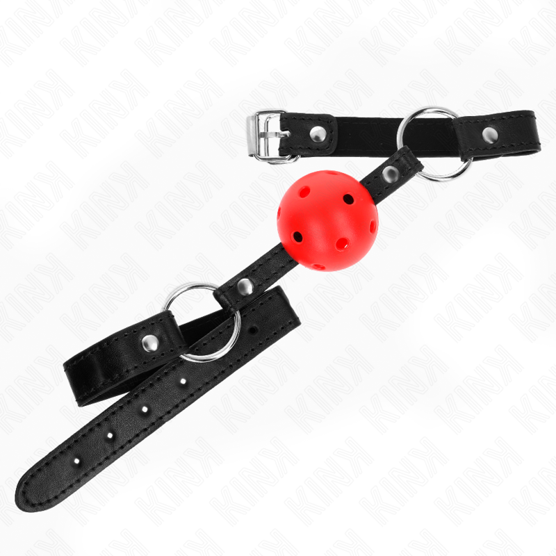 Kink – Hohl, Hart, Roter Ball, 4,5 Cm, Gag, Modell 1, 63,5 x 2 Cm