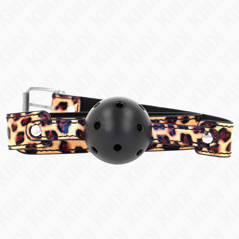 Kink Leopard Atmungsaktiver Ball 4,5 CM Gag 65 X 2,5 CM