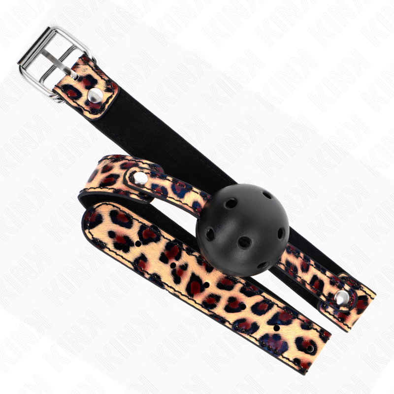 Kink Leopard Atmungsaktiver Ball 4,5 CM Gag 65 X 2,5 CM