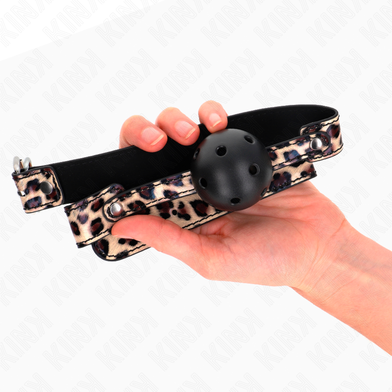 Kink Leopard Atmungsaktiver Ball 4,5 CM Gag 65 X 2,5 CM