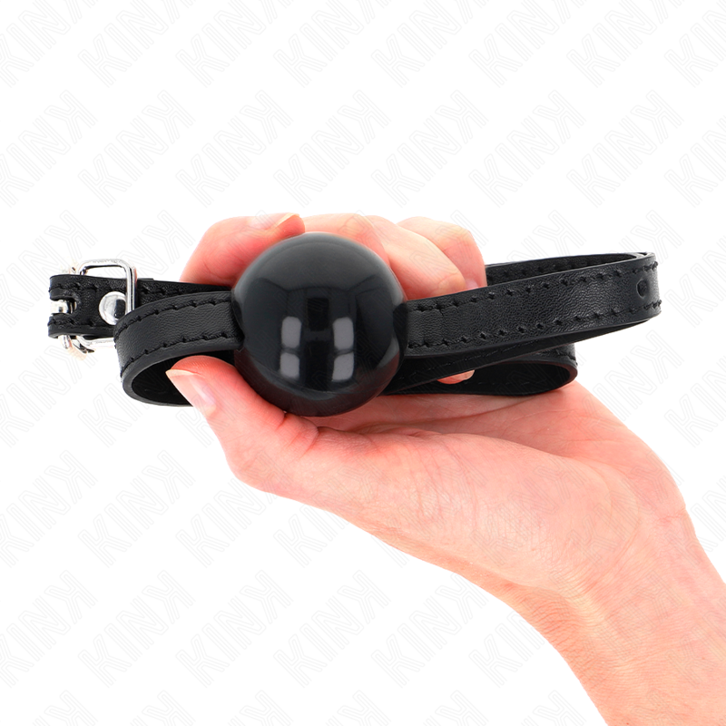 Kink – Schwarzer Einzelner Fester Ball 4 Cm Gag 65 x 1,5 Cm