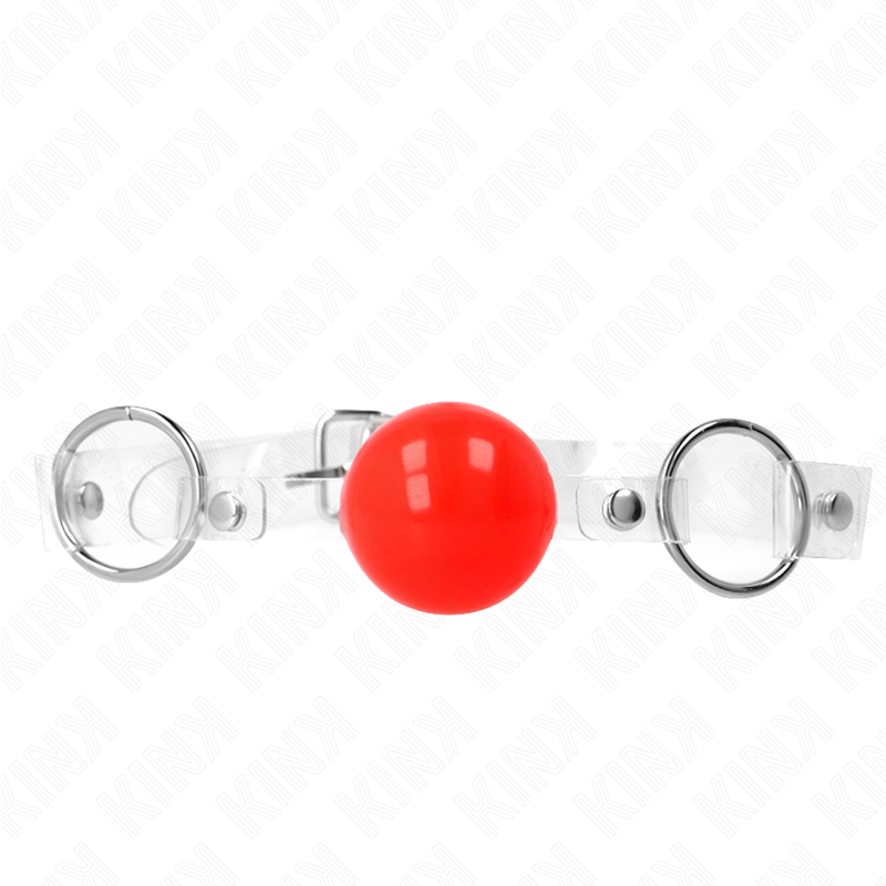 Kink – Roter Transparenter Pvc-Ball 4 Cm Knebel Verstellbar