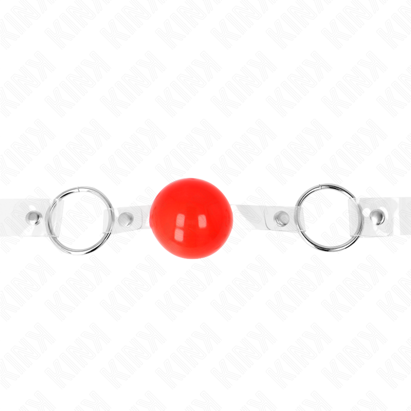 Kink – Roter Transparenter Pvc-Ball 4 Cm Knebel Verstellbar