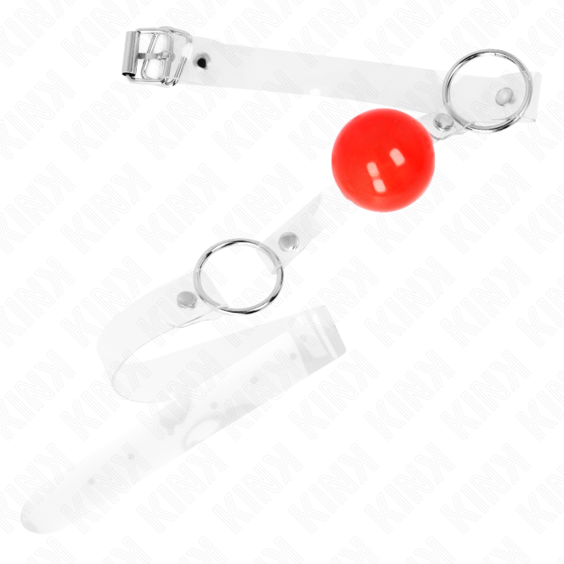 Kink – Roter Transparenter Pvc-Ball 4 Cm Knebel Verstellbar