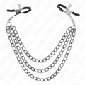 Kink – Nippelklemmen mit 3 Ketten Schwarz 20/23/28 Cm
