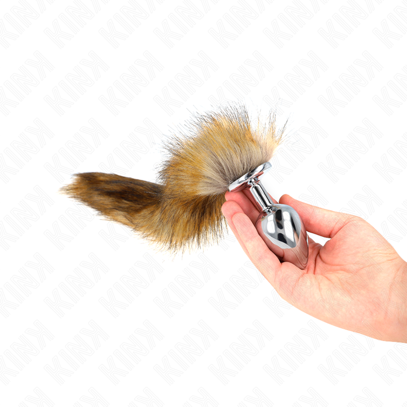 Kink – Anal Plug Grösse L 10 x 4 Cm mit Kunststoffschwanz 40 Cm Braun
