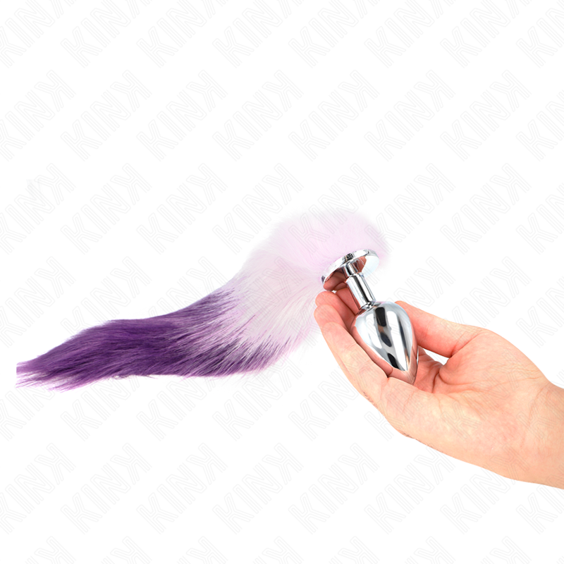 Kink – Anal Plug Grösse L 10 x 4 Cm mit Kunststoffschwanz 40 Cm Lila