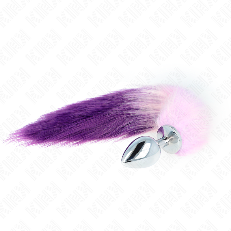 Kink – Anal Plug Grösse L 10 x 4 Cm mit Kunststoffschwanz 40 Cm Lila