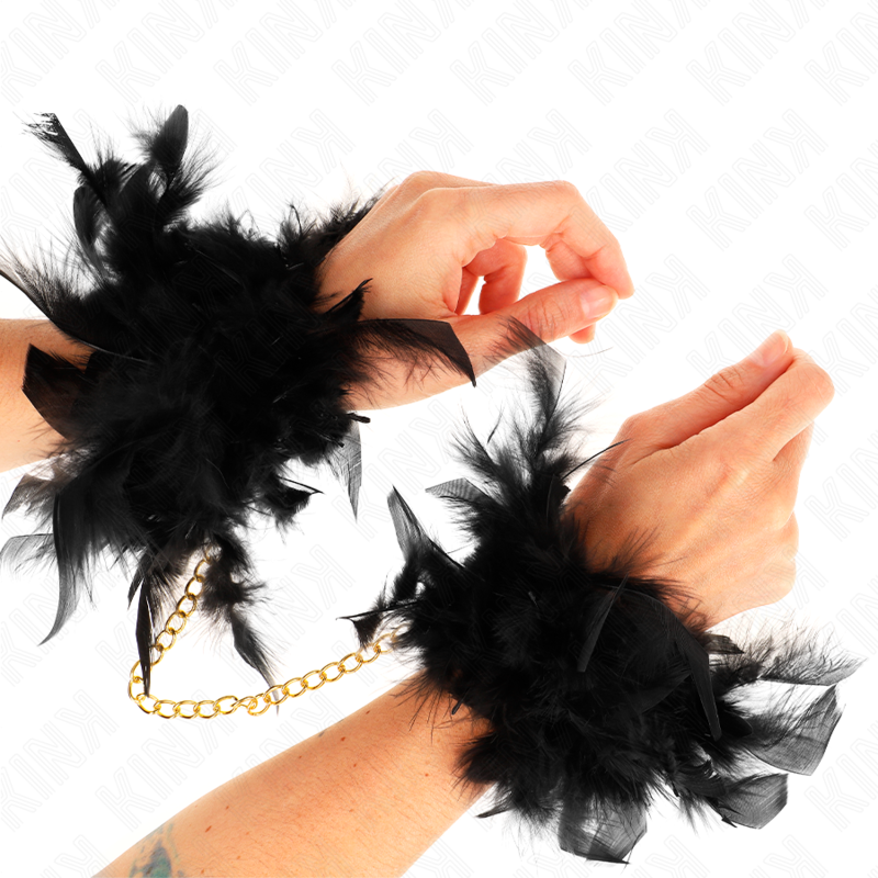 Kink – Federhandmanschetten mit Goldkette Modell 1