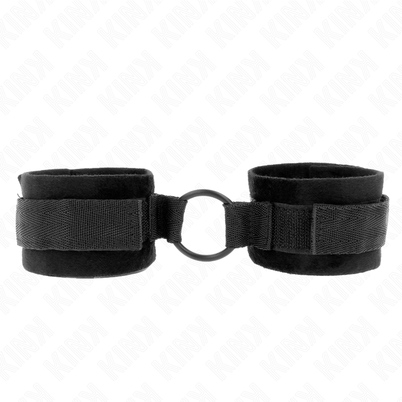 Kink – Beginner Pelz Handmanschetten 25 Cm mit O-Ring 4 Cm Schwarz...