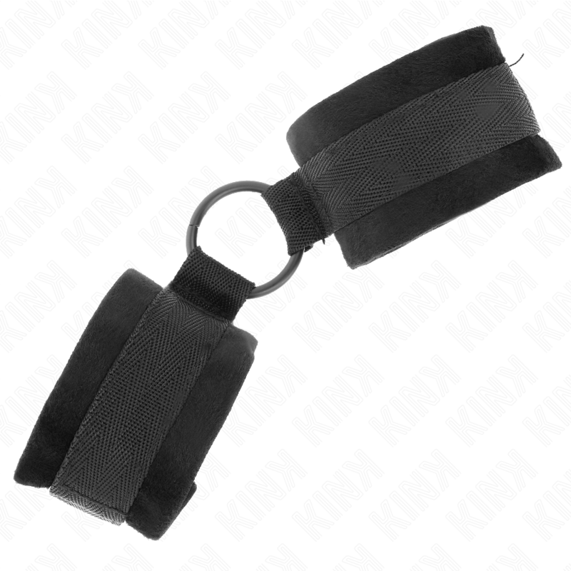 Kink – Beginner Pelz Handmanschetten 25 Cm mit O-Ring 4 Cm Schwarz...